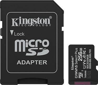 Картка пам'ятi KINGSTON microSDXC 256Gb Canvas Select + Gen3 150MB/s A1 +Ad