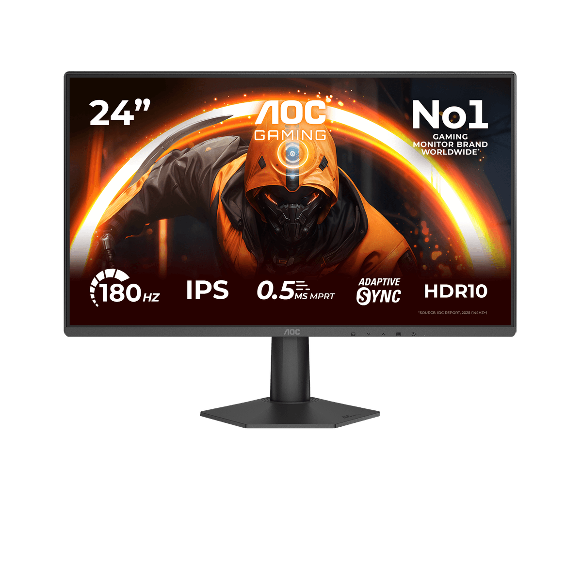 Монiтор TFT AOC 23.8" 24G50F IPS FHD 180Hz(OC) 300nit HDMI DP Black