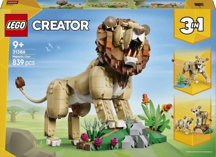 Конструктор LEGO Creator Дикі тварини: Величний лев (31386)
