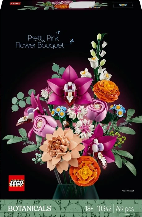 Конструкт LEGO Botanicals Милий рожевий букет квітів (10342)