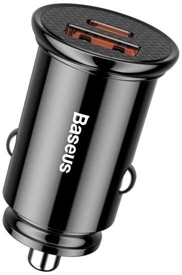Автом.зарядний пристрій Baseus U+C 30W (CCALL-YS01) чорн.