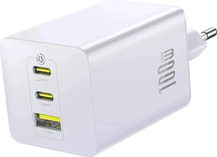 Зарядний пристрій Baseus 2C+U 100W (P10182102213-00) білий