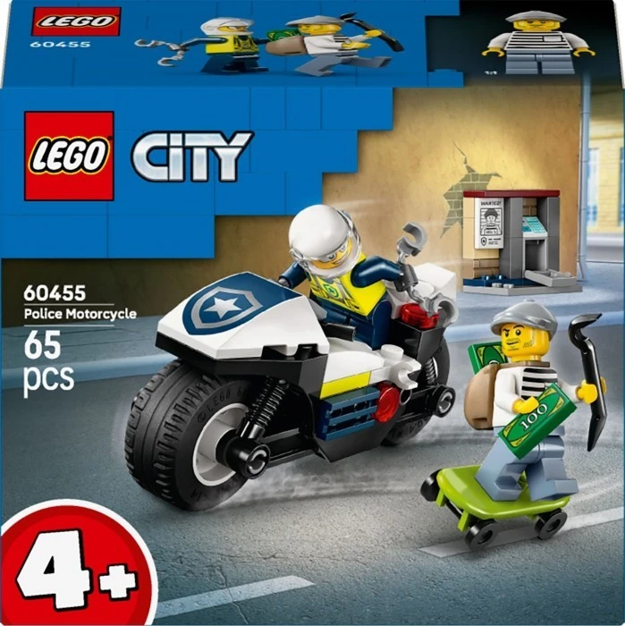 Констр LEGO City Пересл на поліц мотоциклі (60455)