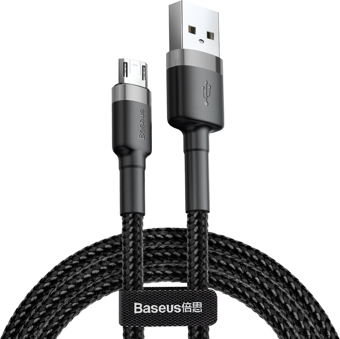 Кабель Baseus USB to Micro 2.4A 1m (CAMKLF-BG1) Gray/Black