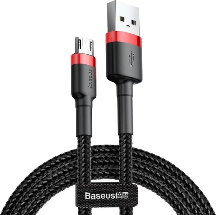 Кабель Baseus USB to Micro 1.5A 2m (CAMKLF-C91) чорн/черв.