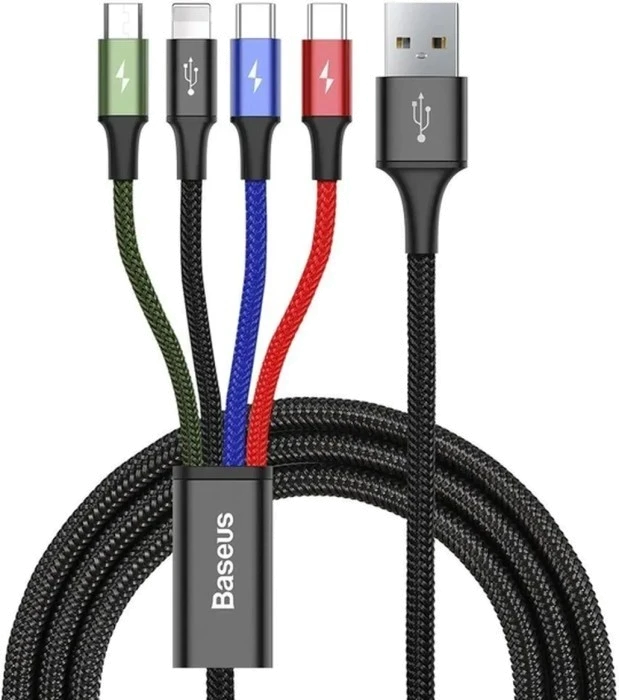 Кабель Baseus 4-in-1 USB to iP+Type-C+Micro 1.2m(CA1T4-B01)ч
