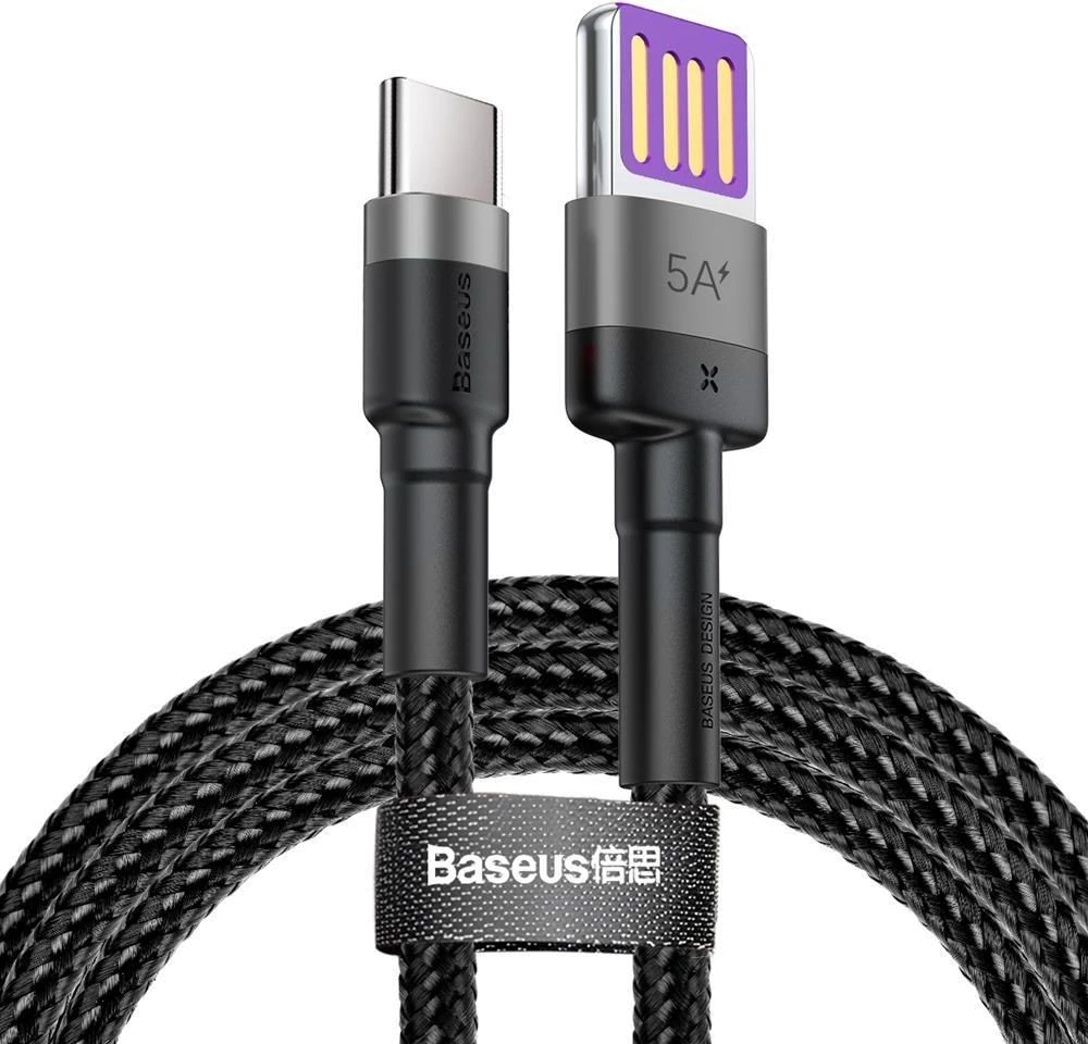 Кабель Baseus USB to Type-C 40W 1m (CATKLF-PG1) сіро/чорн