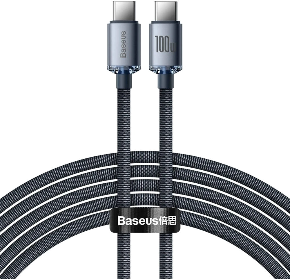 Кабель Baseus Type-C to Type-C 100W 1.2m (CAJY000601)чорн