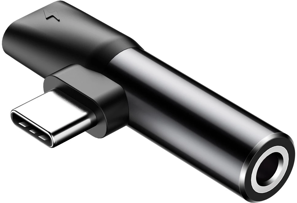 Адаптер AUX Baseus L41 Type-C to Type-C +3.5mm(CATL41-01)чор