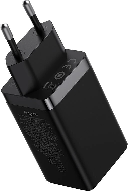 Зарядний пристрій Baseus 65W GaN5 Pro 2C+U(CCGP120201) чор