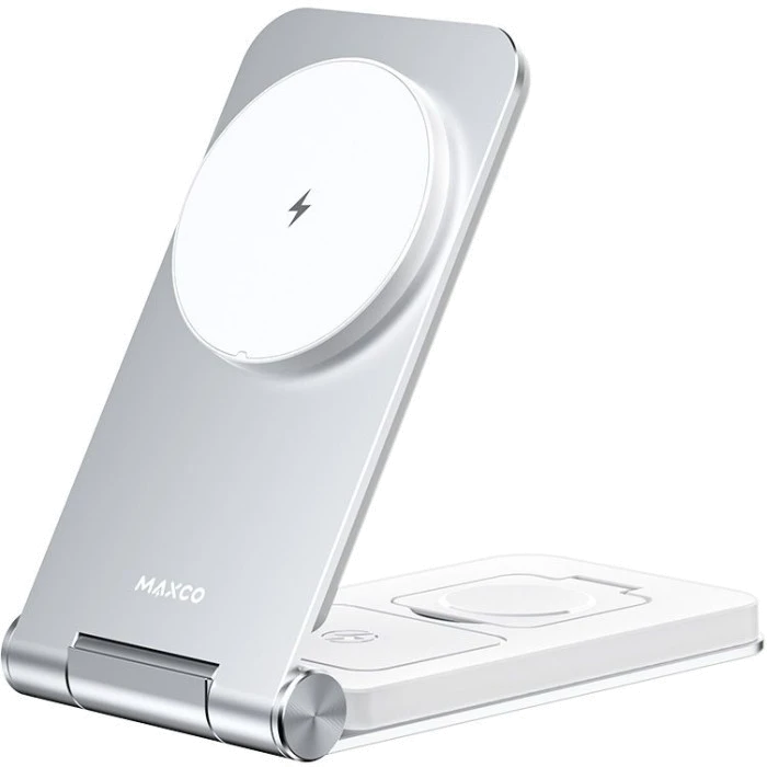 Бездротова зарядка MAXCO 3in1 15W Wireless Charger(MW08)сір.