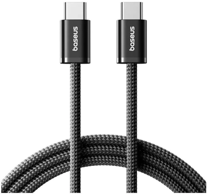 Кабель Baseus Type-C/Type-C 100W 1m (P10381400111-00)чорний