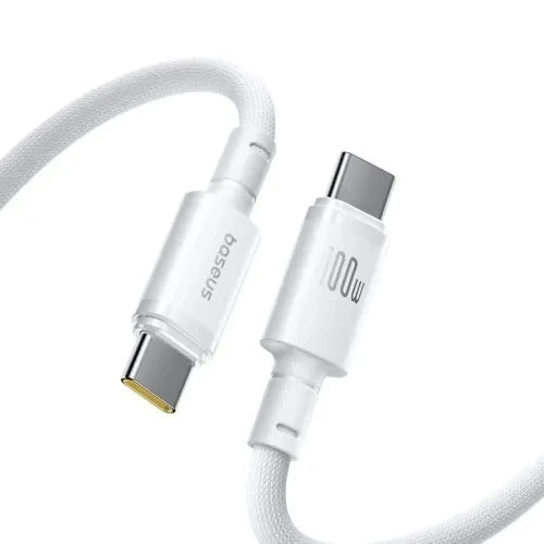 Кабель Baseus New Braide Type-C/Type-C 100W 1m (E0426V01)біл