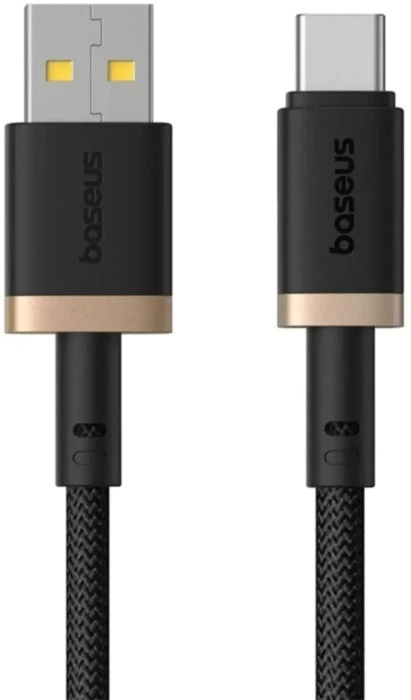 Кабель Baseus USB-Type-C 60W 1m (P10377802U01-00)чорно/золо