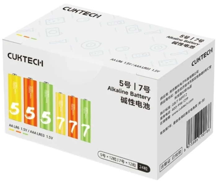 Батарейка CUKTECH Rainbow AA/AAA Alkaline (B10) 24шт/бл