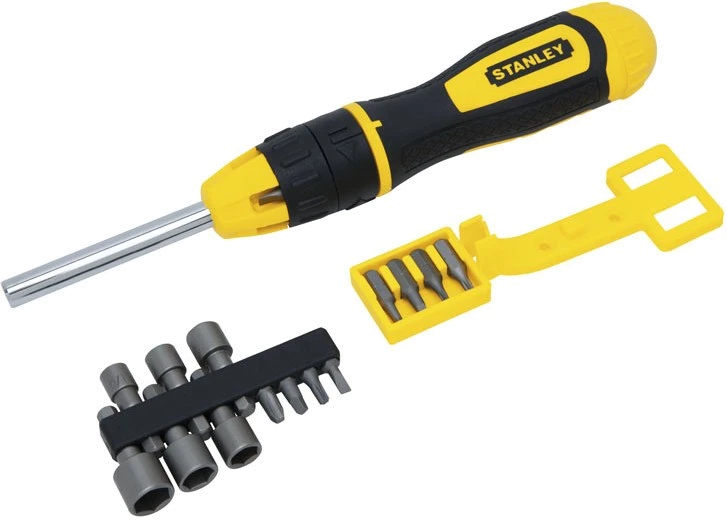 Викрутка Stanley Multibit с храповым механизмом с 20-тью вставками