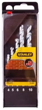 Акс.інстр Stanley набор сверл по кирпичу, d=4,5,6,8,10мм