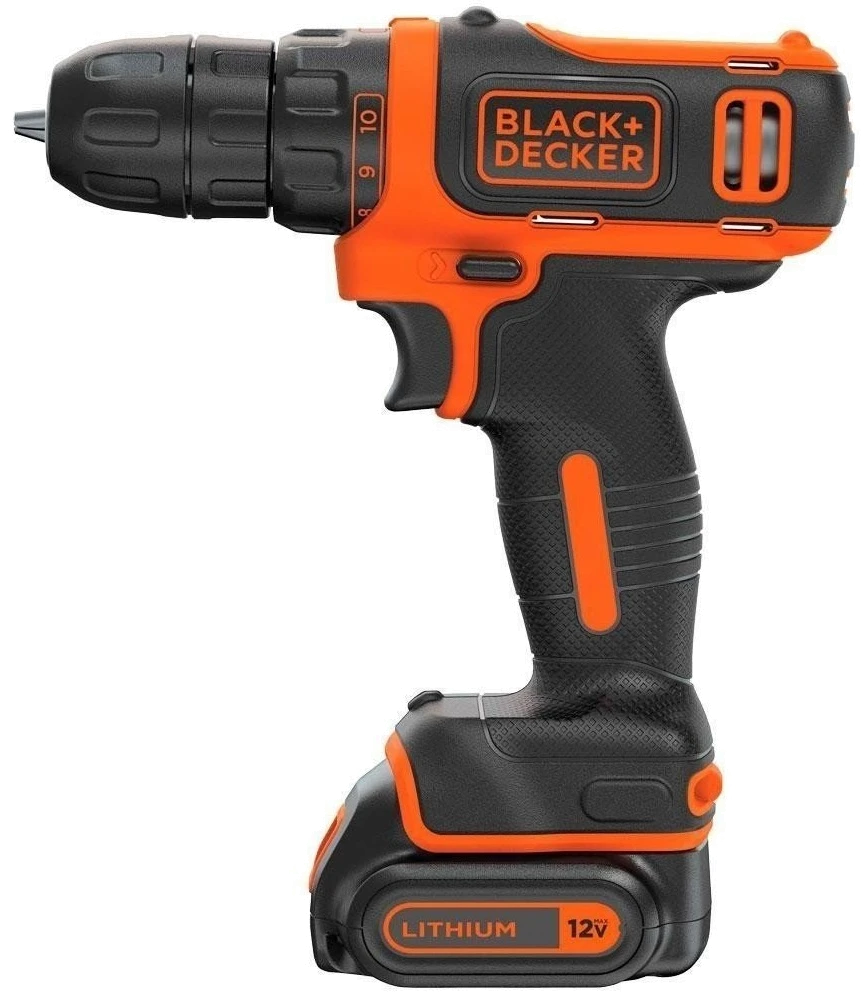 Шуруповерт BLACK&DECKER Дриль/гвинтоверт BDCDD12B,10.8V,26Нм,Li-Ion,2ак.