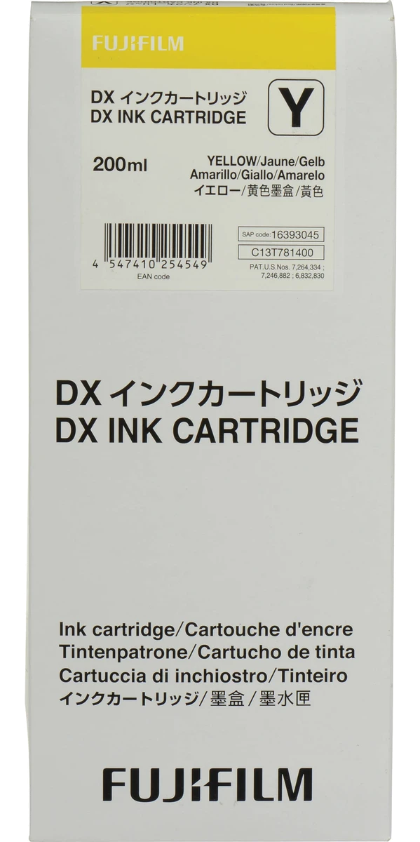 Картриджи для INKJET FUJI DX100 INK CARTRIDGE YELLOW 200ML