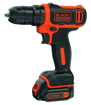 Шуруповерт BLACK&DECKER Дриль/гвинтоверт BDCDD12, 10.8V, 26Нм, Li-Ion