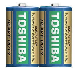 Батарейка TOSHIBA R14 коробка 1x2 шт.