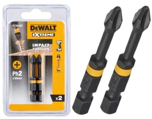 Акс.інстр DeWALT Біти ударні IMPACT TORSION Ph2, 50мм, 2шт.