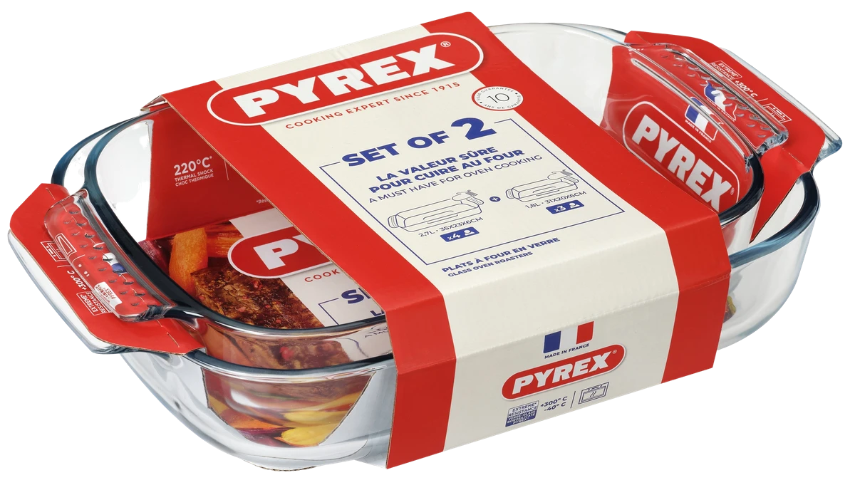 Форма с/к PYREX CLASSIC н-р форм 2пр скляна прямокут.35х23,30х19см (913S609/8045)