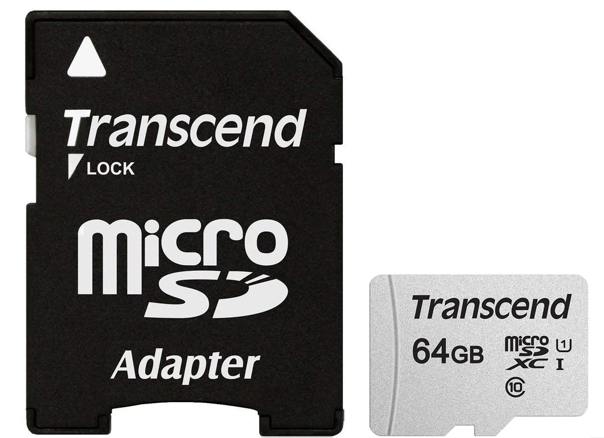 Картка пам'ятi TRANSCEND microSDXC 300S 64GB UHS-I U1 + ad