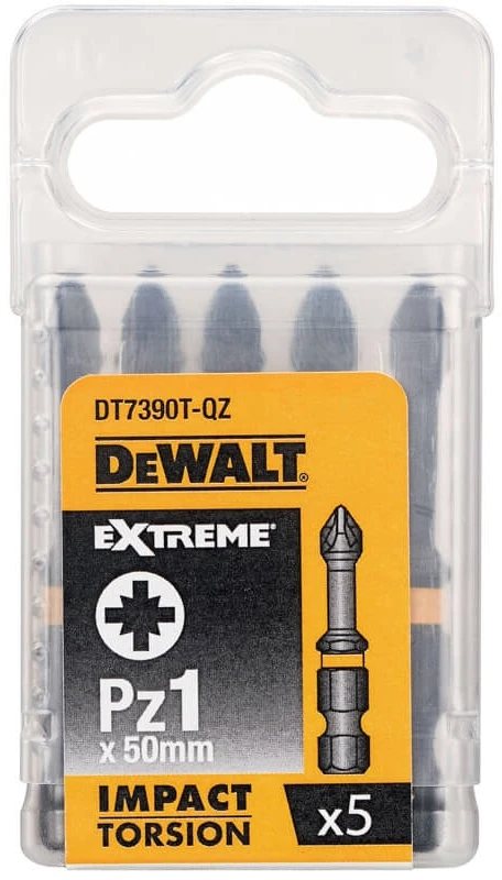 Акс.інстр DeWALT Біти ударні IMPACT TORSION Pz1, 50мм, 5шт.