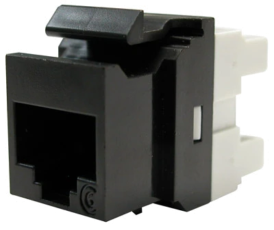 Модуль Keystone 1xRJ45 (WE8W), UTP, 568A / B, PowerCat 6, чорний, MOLEX