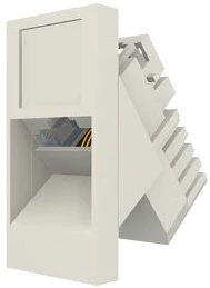 Модуль Euromod 50 х 25, 1xRJ45, M1 кутовий, STP 5е, PowerCat, білий, MOLEX