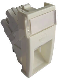 Модуль ModMosaic, 22,5x45мм, 1хRJ45, кутовий, 568В, UTP, PowerCat 5e, білий, MOLEX