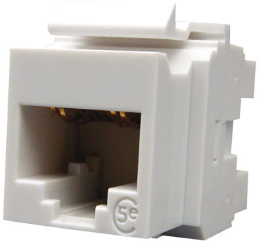 Модуль Keystone 1xRJ45 (WE8W), UTP, 568A / B, PowerCat 5e, стандартний, білий, MOLEX