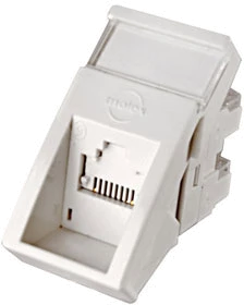 Модуль Mod Mosaic, 22.5x45 мм, 1xRJ45, кутовий, 568A / B, UTP, PowerCat 6, білий, MOLEX