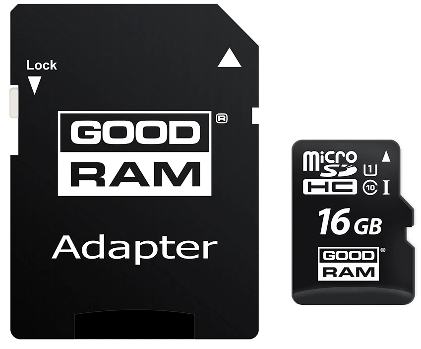 Картка пам'ятi GOODRAM microSDHC 16GB Class 10 UHS I + ad