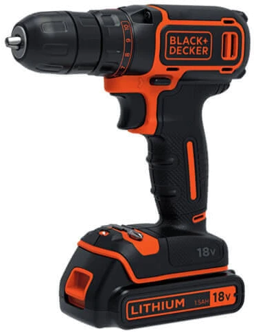 Дриль BLACK&DECKER BDCDC18B акумуляторний, 18В, Li-Ion, 650 об/хв.