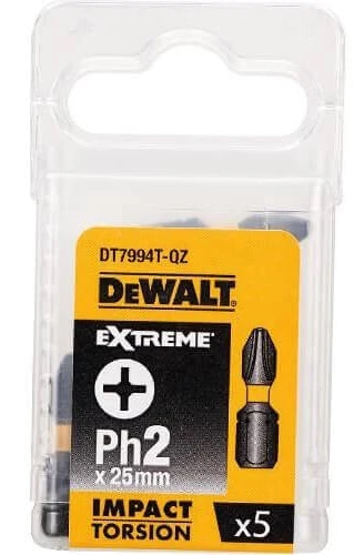 Акс.інстр DeWALT Біти ударні IMPACT TORSION EXTREME Ph2, 25мм, 5шт.