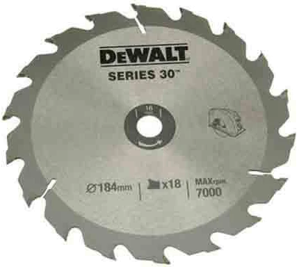 Акс.інстр DeWALT Диск пильний, 184х16мм, 18 зубів