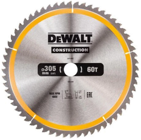 Акс.інстр DeWALT Диск пильний, 305х30мм, 60 зубів