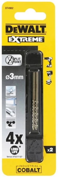 Акс.інстр DeWALT Свердло по металу кобальтове, d=3мм, L=61мм