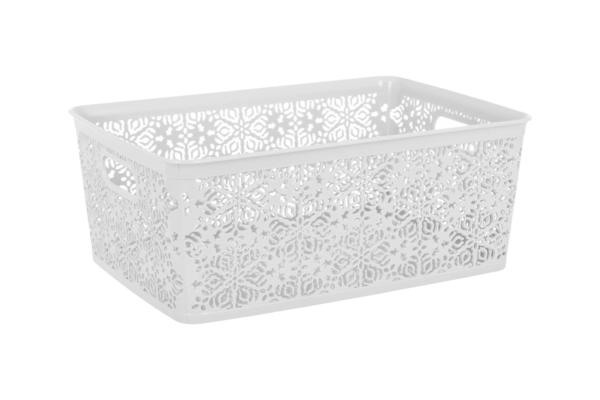 Корзина VIOLET HOUSE 0504 №4 Ажур WHITE б/кр. 14 л (0504 №4 Ажур W б/кр. 14 л)