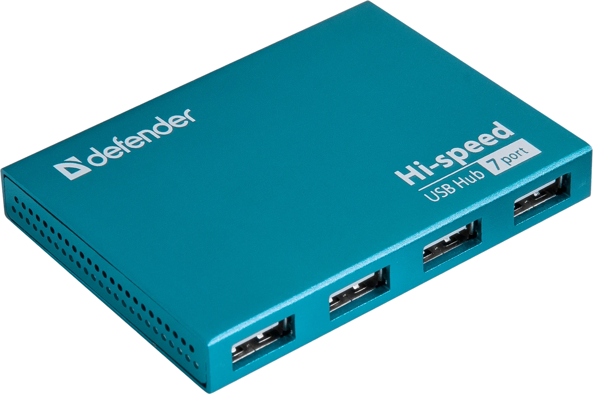 USB-хаб DEFENDER SEPTIMA SLIM 7xUSB 2.0 з адаптером живлення
