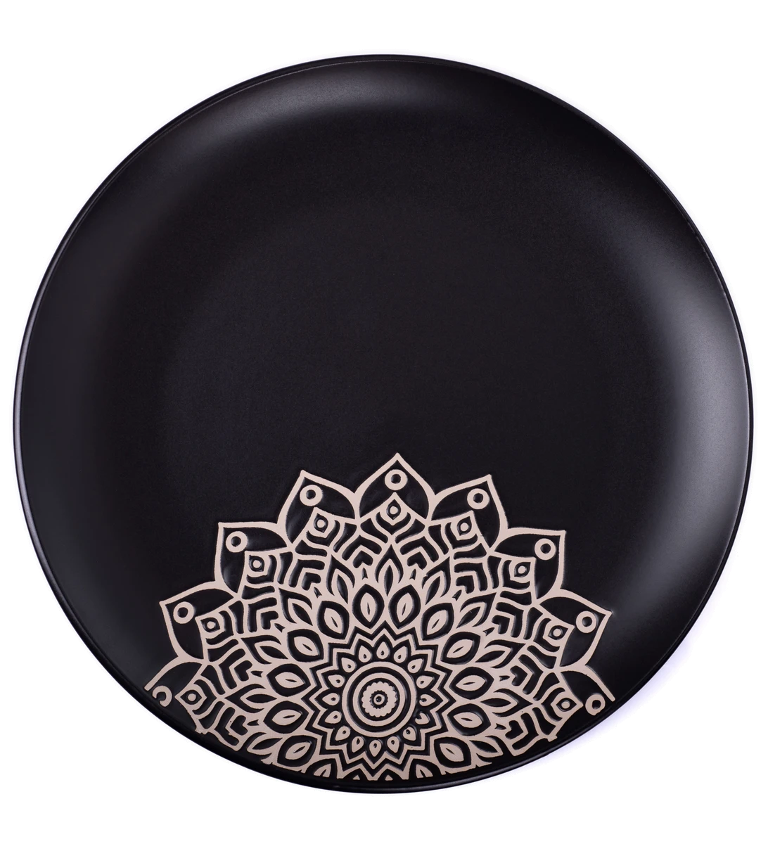 Тарілка Limited Edition KORA 20.5 см /десерт./чорна (JH2068-1)