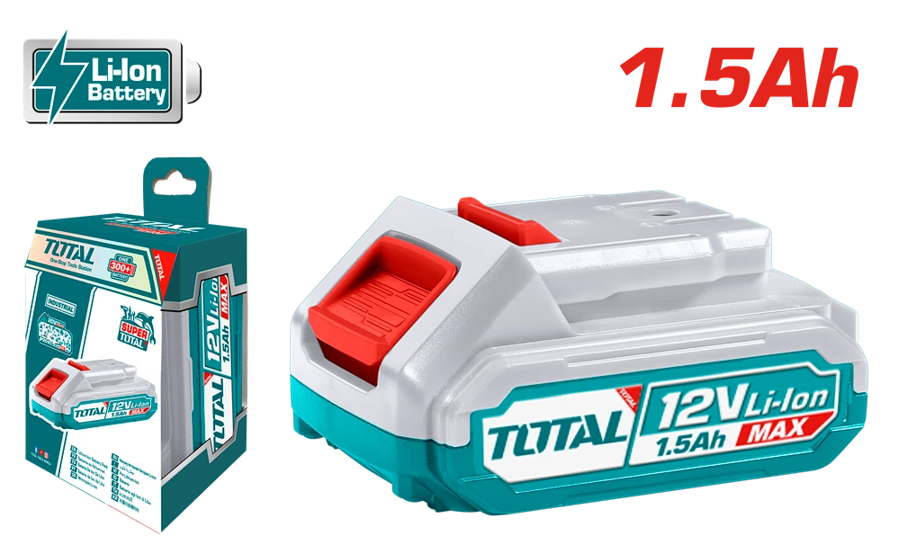 Акс.інстр TOTAL TBLI12151 Li-ion акум. для шуруповертів 12В, 1.5Аг