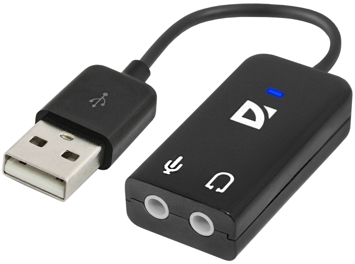 Кабель DEFENDER Audio USB 2х3.5мм перехідник