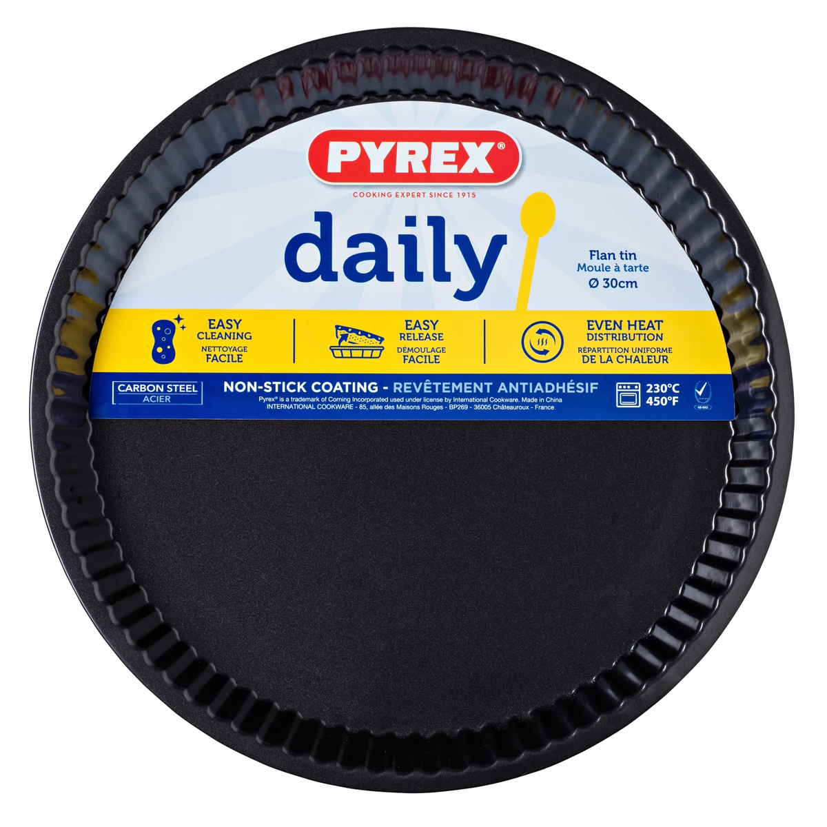 Форма PYREX DAILY мет.форма кругла хвилясті бортики 30см (1.8л) (DM31BN6/3046)