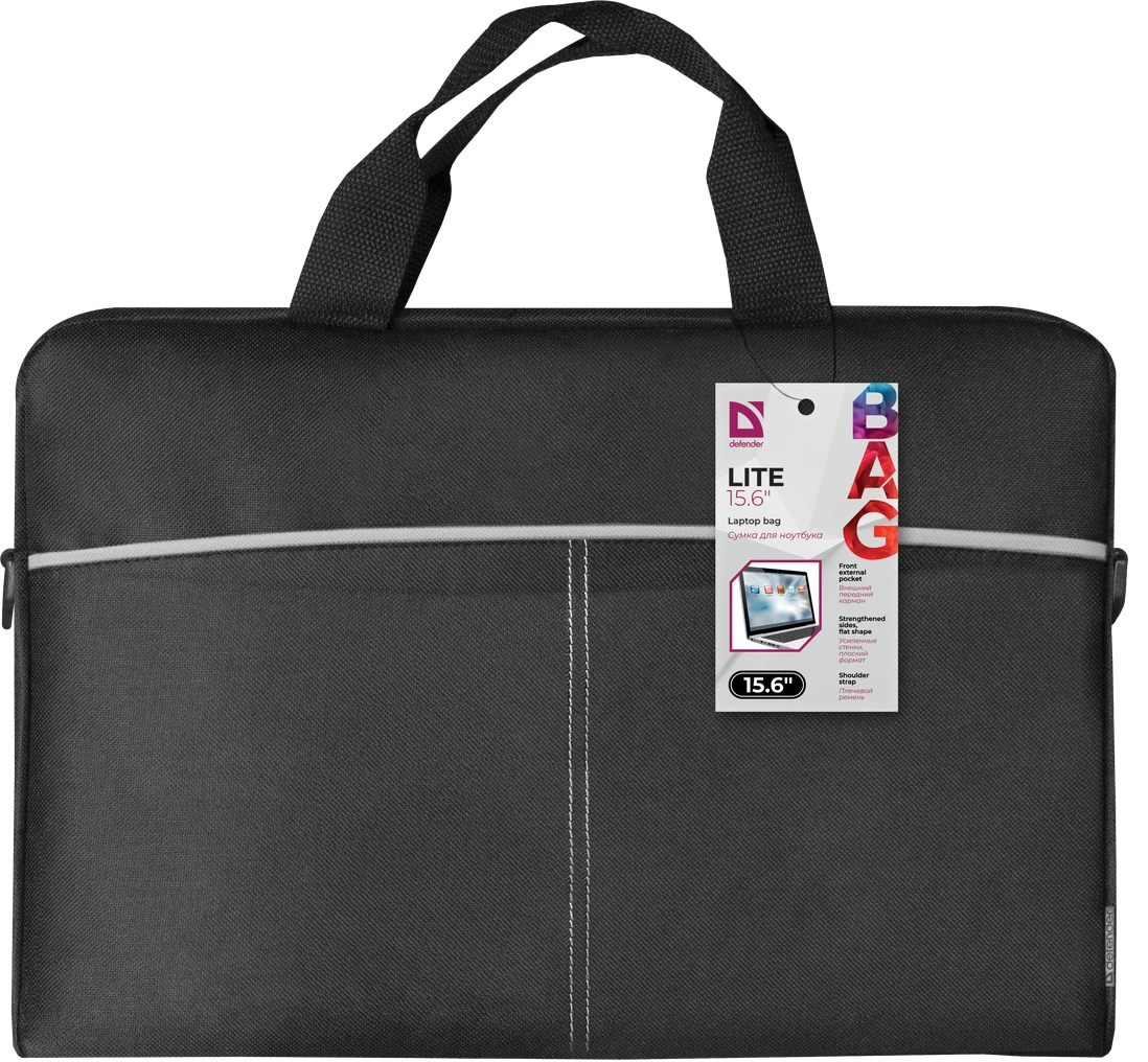 IT cумки DEFENDER (26086) Lite 15.6" чорний + сірий, карман