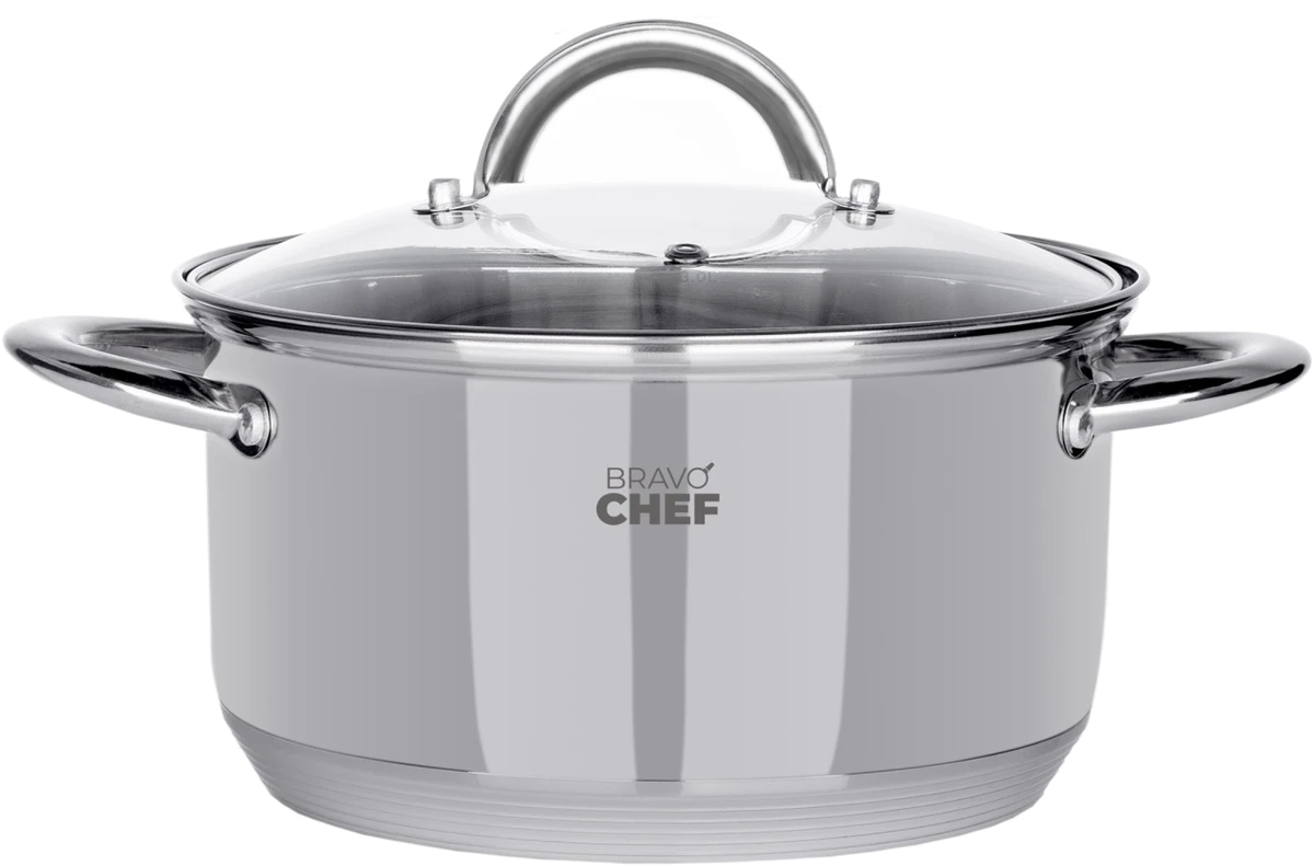 Каструля BRAVO CHEF 20 см (3.6 л) з кришкою (BC-2001-20)