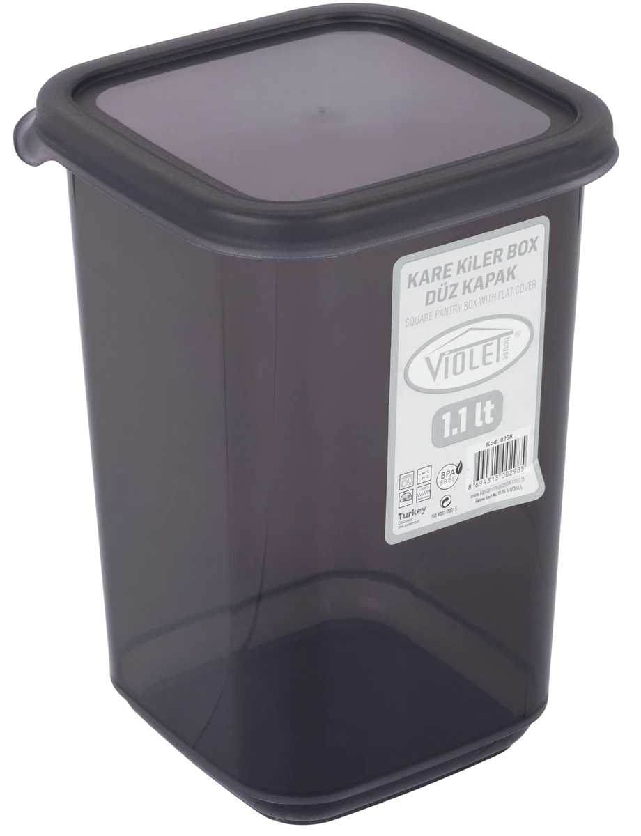 контейнер пл. VIOLET HOUSE 0298 Transparent Black д/сипучих 1.1 л (0298 Transparent Black)