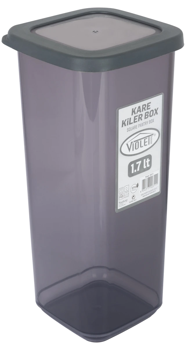 контейнер пл. VIOLET HOUSE 0311 Transparent Black д/сипучих 1.7 л (0311 Transparent Black)